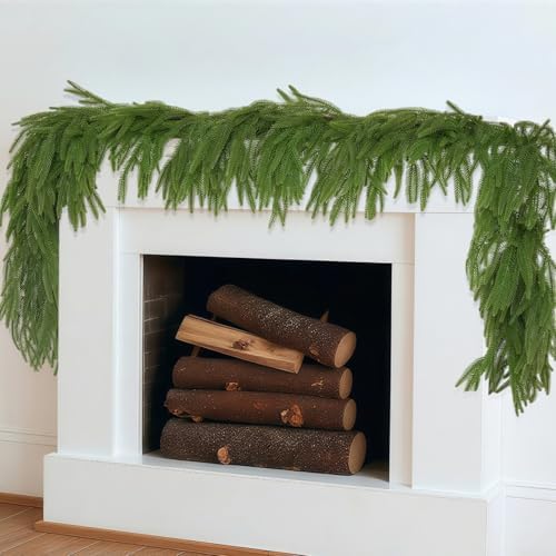 2 Pcs 6 FT Christmas Garland, Artificial Norfolk Pine Garland by LVZHIYUAN