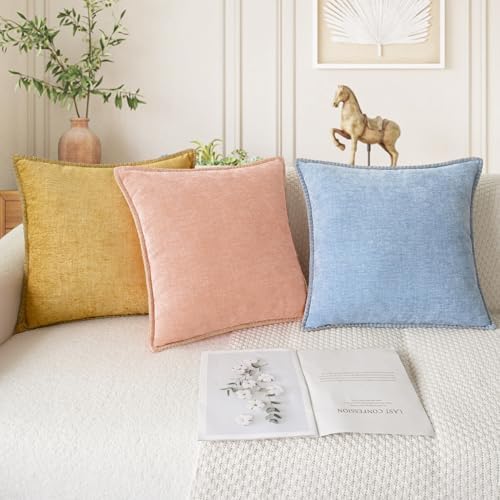 CaliTime Decorative Couch Throw Pillow Covers 22 X 22 Inches Gold - Image 5