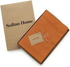 Solino Home Cotton Linen Napkins Pumpkin Hemstitch, 20 x 20 in, Set of 4 - Image 3