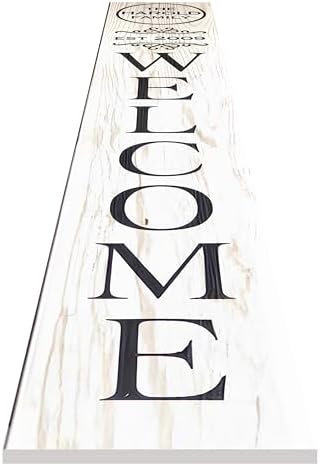 Personalized Welcome Sign for Front Door, Custom Welcome Sign for Porch Outdoor Welcome Home Decorations, 48"x8" PVC Sign (Design 23) - Image 4