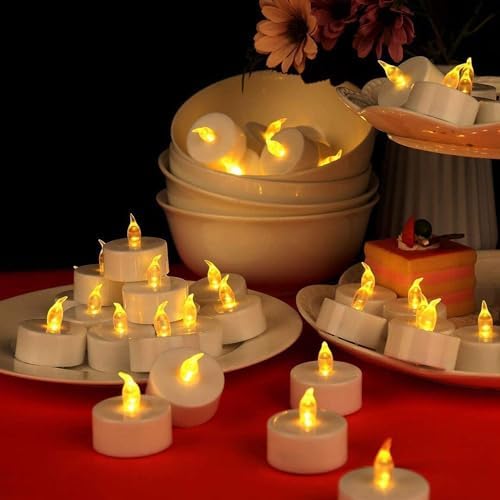Flameless LED Tea Lights Candles 150 Pack Battery Operated Warm Yellow - Image 5