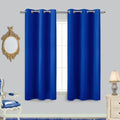 KOUFALL Blue Christmas Short Curtains for Living Room Kitchen Window,Blackout Kids Curtains for Bedroom 2 Panel Set,42 by 54 Inch Length by KOUFALL