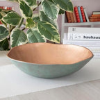 ANDALUCA Cast Metal Extra Large Turquoise Copper Finish Round Decorative Bowl 14 inch - Image 4