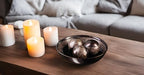 Creative Scents Dublin Brown Decorative Bowl with Orbs Set - Centerpiece Table Decorations - Coffee Table Decor - Home Decorations for Living Room Decor, Table Centerpieces for Dining Room Table - Image 3