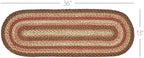 VHC Brands Primitive Ginger Spice Table Runner, Orange Red Natural, Jute Blend, Oval, 13x36 Inches - Image 2