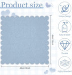 SmoothNovelty 12 Pack Buffalo Plaid Cloth Napkins 18x18 Inch Checkered Cloth Napkins Scalloped Soft Cotton Table Mat Washable Reusable for Dinner Wedding Holiday Birthday Parties (Cute,Gray-Blue) - Image 2