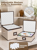 punemi China Storage Containers, 6-Piece Hard Shell Dinnerware Storage - Image 4