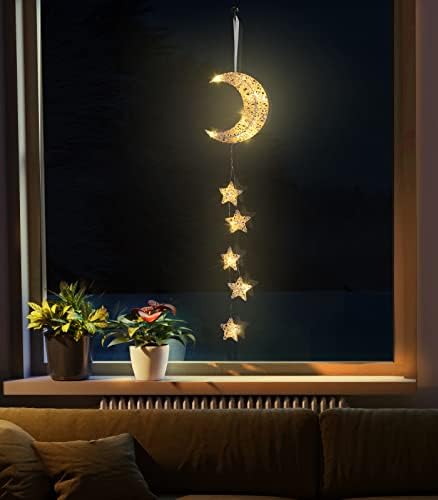 Lewondr Hanging Light, Moon Star Fairy Lights Indoor Decorative Lights by Lewondr
