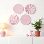 Hicarer 4 Pcs 12 Inch Pink Metal Wall Art Decor Modern Sunburst Decor - Image 6