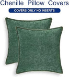CaliTime Decorative Couch Throw Pillow Covers 24 X 24 Inches Dark Green - Image 6
