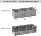StorageWorks Toilet Paper Basket, Paper Rope Woven Toilet Tank Basket, Gray - Image 6