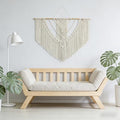 LISRRZHEN Large Macrame Wall Hanging - Boho Nordic Geometric Woven Tapestry, Handcrafted Cotton Wall Decor for Living Room Bedroom Entryway Apartment by Unknown