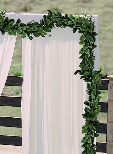 Serene Spaces Living Green Artificial Magnolia Leaf Garland, Ideal to Hang at Wedding, Store Display, Window Sill, Fall Decor, Perfect Holiday Décor, 72" Long - Image 4