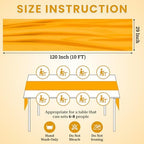 MDS Pack of 12 | Yellow Gold | 10ft Chiffon Table Runner 29x120 Inches Long Romantic Rustic Sheer Gauze Runner for Wedding Bridal Shower Birthday Banquets Engagement Spring Easter Boho Decorations - Image 3