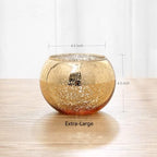 Set of 6 Bling Vases - Round Golden, Silver & Rose Gold Table Vase - Party & Wedding Centerpiece (Gold, X-Large) - Image 2