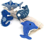 Global Crafts - Handmade Felt Napkin Rings - 4-Pack Nautical Shark, Whale & Seahorse - Image 5