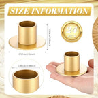 FoldTier 24 Pcs Golden Taper Candle Holders Bulk for 0.98 Inch Pillar - Image 3
