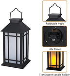 Bdor 13 Inch Outdoor Decorative Lanterns with LED Candle Timer 2 Pack Black - Image 5