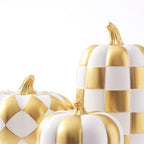 WDS WONDROUS 7PCS Fall Pumpkin Decor, Checkered Pumpkin Decoration for Home - Image 6