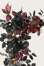 Ling's moment 5 FT Black Artificial Flower Garland - Image 3