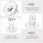 36 Pack Clear Glass Taper Candle Holders, 2.5 Inch Small Candlestick Stands for for Candle Sticks Christmas Party Living Room Dinner Advent Decoration (36) - Image 4