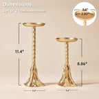 Pillar Candle Holders Set of 2, Candle Holders for Pillar Candles - Image 2