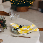 Yellow Cloth Napkins - Reusable Yellow Cotton Napkins - 100% Cotton, 12-Pack, 20"x20", Washable Checkered Plaid Table Napkins for Everyday Use and Parties, Weddings and Baby Showers (12 Pack) - Image 4