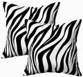 TOMWISH Black and White Zebra Print Throw Pillow Covers 24x24 in Sets of 2 by HOMEDECOR