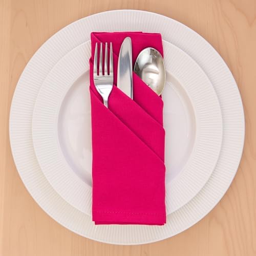 Encasa XO Cloth Napkins, Washable, Reusable Cotton 17"x17" - Image 3