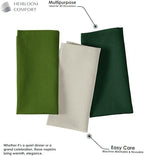 Multi Color Cloth Napkins 17x17 Inch - Set of 12-100% Cotton, Washable - Perfect Hotel Quality Napkin for Table, Dinner, Weddings, Everyday Dining - Ivory, Mint Green, Forest Green - Image 3