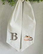 Monogram Wreath Sash, Fall Wreath Sash, Halloween Wreath Sash, Fall Decor, Front Door Decor, Custom Monogram Door Decor, Thanksgiving Door Decor, Harvest (Fall Pumpkins) - Image 4