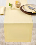 Solino Home 100% Pure Linen Table Runner Golden Straw Long, Fete 14 x 90 in by SolinoHome