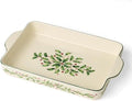 Lenox Holiday Stoneware Large Rectangular Christmas Baking Dish by Lenox