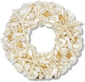 Natural Seashell Wreath w/Shells, Starfish, Pearls, Sea Snails - Spring & Summer Coastal Decor Beach House Indoor Door Wreath, 18in White/Natural by GaltInternational