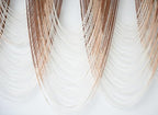 Macrame Wall Hanging Dip Dyed Brown Fiber Tapestry Boho Decor 57" W x 41" L - Image 5