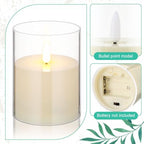 Yunlly 12 Pcs Rose Candle Rings with Candles Sets, Pink - Image 3