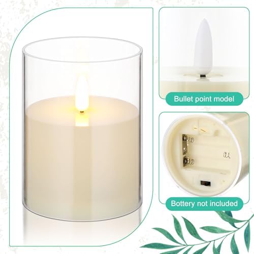 Yunlly 12 Pcs Rose Candle Rings with Candles Sets, Pink - Image 3