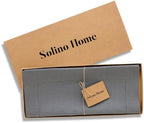 Solino Home 100% Pure Linen Table Runner Gray, Classic Hemstitch 14 x 72 in - Image 5