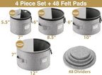 Stack Store Plus More Set of 4 China Storage Cases for Dinnerware - Hard Shell and Stackable - Sizes: 12" - 10" - 8.5" and 7" W - 48 Plate Separators Included - Image 4