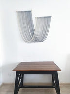 QULBUJ Dip Dye Large Macrame Wall Hanging Tie-Dye Yarn Tapestry Home Boho Wall Decor Ombre Art Headboard Bedroom Living Room 52" Wx34 L,Grey - Image 5