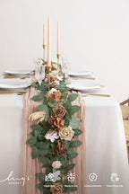 Ling's moment 5 FT Brown Artificial Flower Garland - Image 2