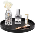 Emibele Vanity Tray, Black Round Trays for Bathroom Bedroom Countertop by Emibele
