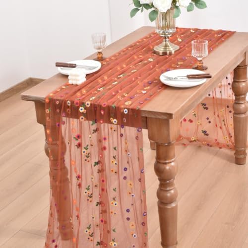 6 Pack Flower Table Runner Floral Daisy Fall Wedding Birthday Party Decor - Image 5