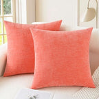 CaliTime Decorative Couch Throw Pillow Covers 26 X 26 Inches Living Coral by CaliTime