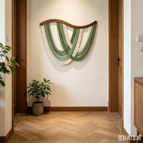 Large Macrame Wall Hanging, Boho Tapestry Woven Decor, 31.5” x 23.5" - Image 4