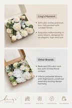 Ling's moment Fake Flowers Box, Faux Artificial Greenery Stems Foam Roses Tulip Silk Poppy Fabic Flower for Centerpieces Bouquet Wedding Floral Vase Table Decorations, Apricot & Peach, Grand Combo - Image 6