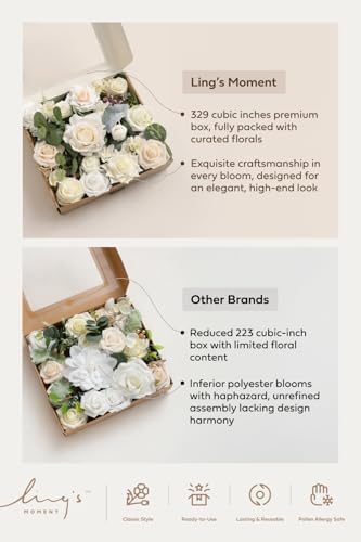 Ling's moment Fake Flowers Box, Lavender & Plum Grand Combo - Image 5