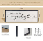 comurdyo Love Theme Always Kiss Me Goodnight Sign 32"×12" Black - Image 2