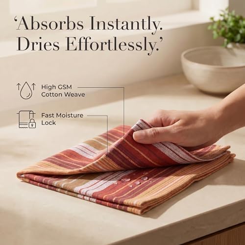 Urban Villa Cloth Napkins Cotton 20x20 (Set of 12) Fall Dobby - Image 3