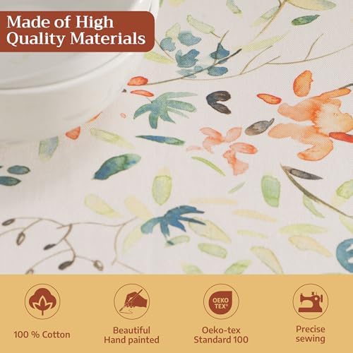 Maison d' Hermine Table Cloth Rectangle Table Reusable 100% Cotton 70"x108" - Image 3